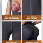 Sonryse Shapewear for women Fajas Colombianas Moldeadoras | Stage 2 Faja Tummy Control Shapewear after Tummy Tuck and Liposuction Black Ash Medium