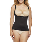 Naomi & Nicole womens Naomi and Nicole Women's Unbelievable Comfort Step in Torsette Shapewear, Black, Large Camisole, Black, Large US