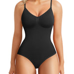 BRABIC Seamless Shapewear Bodysuit for Women - V-Neck, Sleeveless, Tummy Control