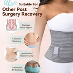 SHAPSHE Postpartum Belly Band Abdominal Binder Post Surgery Belly Binder Post Partum Belly Wraps Grey