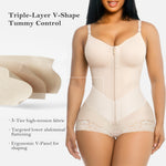 YIANNA V-Shaped Fajas Colombianas Moldeadoras Postpartum Shapewear Tummy Control for Women Waist Shaping Girdles Body Shaper Post Surgery Compression Garment, YA7511-Beige-M