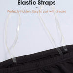 MANCYFIT Half Slips for Women Long Slip Under Dress Invisible Straps Underskirt for Dresses Black Small