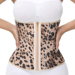 SHAPSHE Waist Trainer for Women Tummy Control Postpartum Belly Band Faja Body Cincher Shapewear with Adjustable Hook and Eye Leopard 3XL