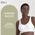 Bali Women's Comfort Revolution Shaping Wirefree Bra DF3488, White Tropic, Small