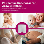 hetaida Postpartum Disposable Underwear, C-Section Underwear for Women, High Waist Maternity Panties, Latex-Free, Super Breathable & Soft, High Stretchable, 8 Count Grey