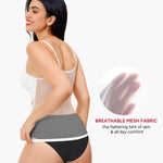 Nebility Compression Tanks for Women Shapewear Tank Tops Tummy Control Body Shaper V Neck Mesh Camisole (White, 3X-Large)