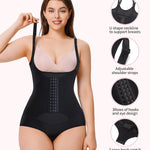 Gotoly Women Waist Trainer Bodysuit Tummy Control Corset Full Body Shaper Cincher Tank Top with Adjustable Straps (X-Large, Black)