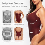 Popilush Leather Shapewear Bodysuits for Women Tummy Control Lace Tank Tops Sleeveless Faux Leather Thong Body Suits XX-Large