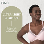 Bali Women's One Smooth U Ultra Light Convertible Bra DF3439, Hush Pink, 34DD