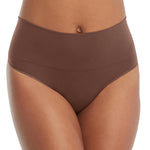 SPANX SPANXshape Everyday Shaping Thong - Core Control Shapewear Underwear - Invisible Under Clothes - Seamless Design - Naked 4.0 - Medium