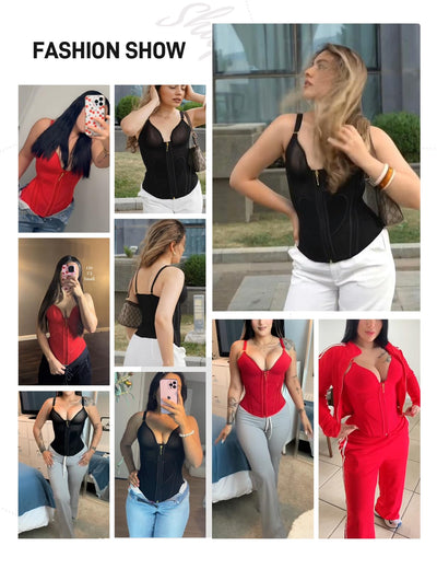 SHAPSHE Waist Trainer for Women Tummy Control Corset Shapewear Workout Hourglass Body Shaper with Adjustable Straps BLK/Large