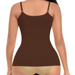 Slimming Compression Tank Tops for Women Tummy Control Shapewear Camisoles Smoothing Body Shaper Tanks(1#Coffee-padded bra,3X-Large)