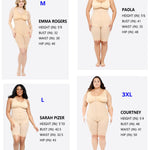 SHAPELLX Full Body Shapewear for Women Faja Colombianas Butt Lifter Shapewear Tummy Control Plus Size Compression Garments(Beige-XXL)