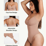 FeelinGirl Shapewear for Women Tummy Control Bodysuits Seamless Shapewear Bodysuit Thong Body Suit Going Out M-L