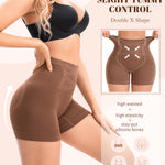 OPIBOO Slip Shorts for Under Dresses Seamless Shaping Boyshorts Panties Tummy Control Underwear Butt Lifting Shapewear for Women 2 Pack L