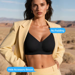 OEAK Bralettes for Women with Support Comfortable Wireless Bras Seamless Bralette No Underwire Bra Cute Everyday Tshirt Bras Black L