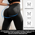 Anti Cellulite Compression 3D Leggings Women Butt Lifting Tummy Control with Resistance Bands Black (XL)