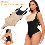 Werena Thong Shapewear Bodysuit for Women Tummy Control Open Bust Body Shaper Slimmer Shaping Thong