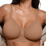 OEAK Bralettes for Women with Support Comfortable Wireless Bras Seamless Bralette No Underwire Bra Cute Everyday Tshirt Bras Sienna L