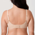 DELIMIRA Women's Confishape Balconette Bra Supportive T Shirt Full Coverage Plus Size Bras Underwire Unlined Beige - Unlined 38DD