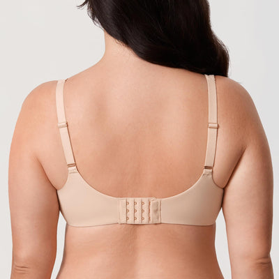 DELIMIRA Women's Confishape Balconette Bra Supportive T Shirt Full Coverage Plus Size Bras Underwire Unlined Beige - Unlined 38DD