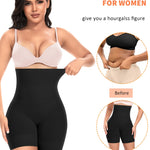 Werena Tummy Control Shapewear Shorts for Women High Waisted Body Shaper Slimming Girdle Shorts Shaping Underwear Panties(1# A Black(tummy control),Large)