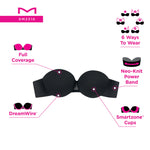 Maidenform Womens Dreamwire Multi-Way Underwire Bra, Strapless 6-Way Convertible Bra, White, 36D US