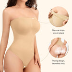 Irisnaya Strapless Shapewear Bodysuit for Women - Tummy Control body suit Tube Top seamless thong bodysuit