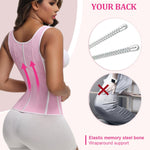 SHAPSHE Waist Trainer for Women, Tummy Control Sports Girdle, Workout Body Shaper with Adjustable Shoulder Strap Pink 2XL