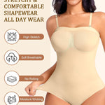 Werena Strapless Shapewear Bodysuit for Women Tummy Control Seamless Body Shaper with Removable Straps Under Dress