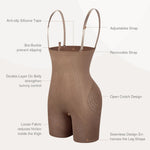 Lover-Beauty Women's Tummy Control Shapewear Bodysuit Seamless Butt Lifting Shorts Strapless Faja Body Shaper, Brown, 3XL/4XL