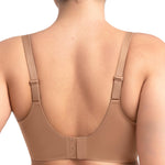 HSIA Minimizer Bra for Women - Full Coverage Seamless Lace Bra Plus Size Underwire Unlined Bra for Heavy Breast Dark Beige