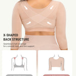 FeelinGirl Arm Shaper Post Arm Lipo Compression Garment with Bra Arm Garment Shapewear for Arms Nude XL
