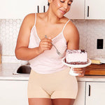 Womens Seamless Shaping Boyshorts Panties Tummy Control Underwear Slimming Shapewear Slip Shorts(#A2 Beige(basic),Medium)