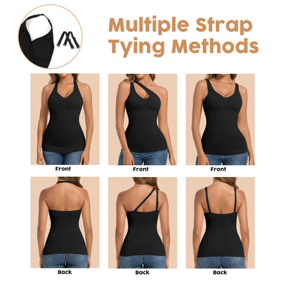 JOYSHAPER Women Tummy Control Shapewear Tank Tops Halter Compression Camisole Slimming Body Shaper Camisole