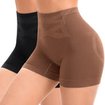 OPIBOO Slip Shorts for Under Dresses Seamless Shaping Boyshorts Panties Tummy Control Underwear Butt Lifting Shapewear for Women 2 Pack L