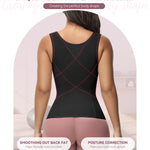 SHAPSHE Waist Trainer for Women Workout Corset Waist Cincher Shapewear Tummy Control Vest Body Shaper Invisible Girdle Black