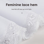 MANCYFIT Half Slip for Women Under Dresses Full Length Long Under Skirt with Lace 36" White Large