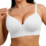 FeelinGirl Wireless Supportive Bra for Women, Seamless Comfort Bralettes No Underwire Full Coverage Everyday Bras