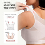 FeelinGirl Surgical Bras Post Surgery After Breast Augmentation Supportive Mastectomy Bra Gray Medium