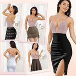 Slimers Body Shaper for Women Tummy Control U Plunge Backless Full Body Shapewear Mid Thigh Mesh strapless Bodysuit Top