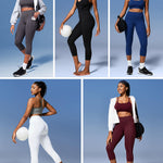 Heathyoga Women's Capri Leggings High Waisted Yoga Pants with Pockets Tummy Control