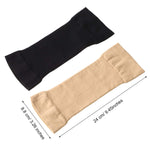 WILLBOND 4 Pairs Slimming Arm Shaper Sleeve for Women Men Upper Flabby Arm Sleeve for Slimming Sun Protection Tattoo Cover up(Black and Nude Color)