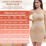 Miguofan Shapewear Slips for Under Dresses, Full Slip Dress for Women Tummy Control Body Shaper Seamless Shaping Dress (Beige-1,XX-Large)