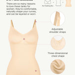 FeelinGirl Tummy Control Shapewear Camisole Tops for Women Compression Tanks Seamless Tank Top Cami Shaper Beige L