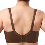 HSIA Bras for Women Minimizer Full Coverage, Plus Size T Shirt Unlined Underwire Smooth Bra, Seamless Cups Joan Ultimate Soft Coffee Brown