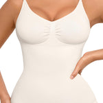 FeelinGirl Camisole Tops for Women Seamless Shapewear Tank Tops Compression Shirt Plus Size Under Clothes White 3XL