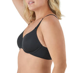 Bali Women's T-Shirt Bra, Ultimate Smoothing Underwire Bra, Lightweight Convertible Bra Black