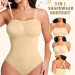 Werena Strapless Shapewear Bodysuit for Women Tummy Control Seamless Body Shaper with Removable Straps Under Dress