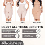 DIANE & GEORDI 2397 Fajas Colombianas Reductoras y Moldeadoras Post Surgery Liposuction Compression Garments Full Body Shaper for Women Black M
